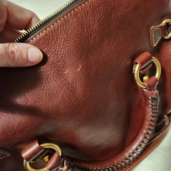 Dooney & Bourke Florentine Satchel - Chestnut - Picture 11 of 14